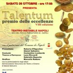 Ottava edizione di “Talentum – Il premio delle eccellenze”, il 26 ottobre 2024 al Teatro Instabile Napoli