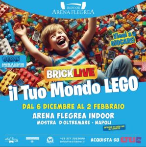 Torna a Napoli, all’Arena Flegrea Indoor la mostra “Brick Live”, dal 6 dicembre 2024 al 2 febbraio 2025