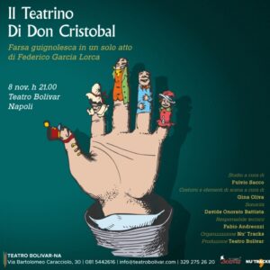 “Il teatrino di Don Cristobal”, da Federico Garcia Lorca, l’8 novembre 2024 al Teatro Bolivar di Napoli