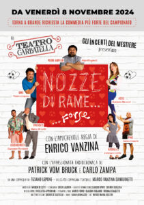 “Nozze di Rame… forse”, di Tiziano Lepone, dall’8 novembre 2024 al Teatro Garbatella di Roma