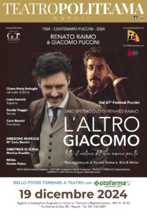 “L’altro Giacomo”, di e con Renato Raimo nel ruolo di Puccini, il 19 dicembre 2024 al Teatro Politeama di Napoli